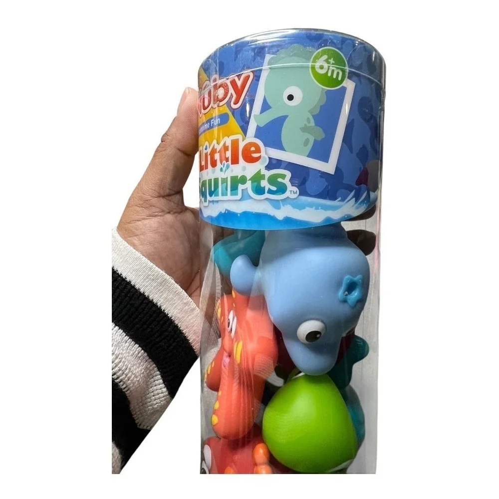 Fisher-Price Rock-a-Stack & Nuby Little Squirts 10pk Bath Toy Bundle -New